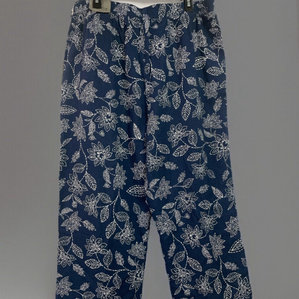 Royalty For Me Women’s Wide Legged Cropped Pants Boho, Beach, Size XL 24.5X38 - Picture 3 of 7